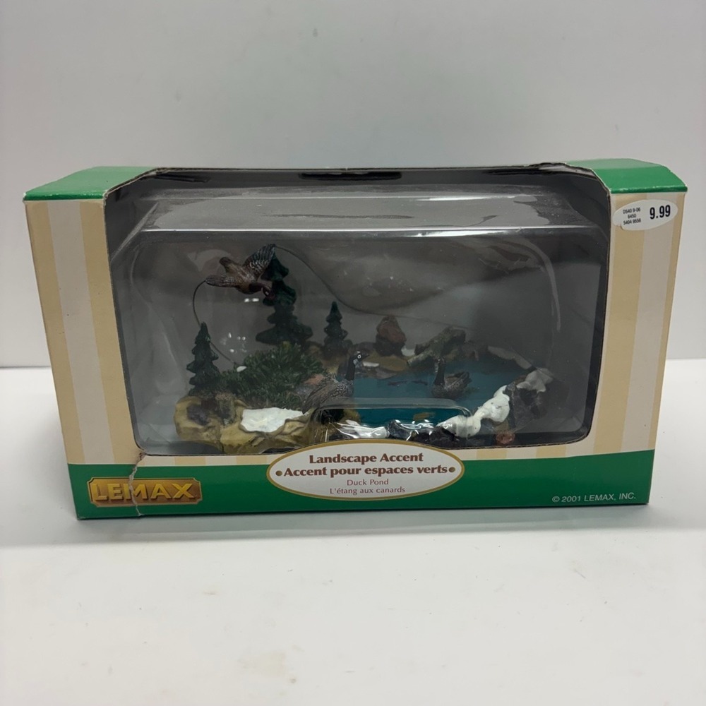 Lemax Duck Pond 13365 Village Collection 2001 Retired Christmas Village w/ Box